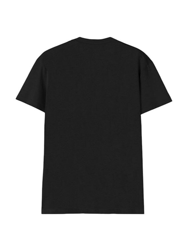 Fourthwave black 100% cotton unisex V-neck t-shirt with smooth knit and sharp neckline.