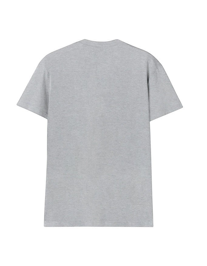 Fourthwave grey 100% cotton unisex V-neck t-shirt with short sleeves and a smooth knit finish.