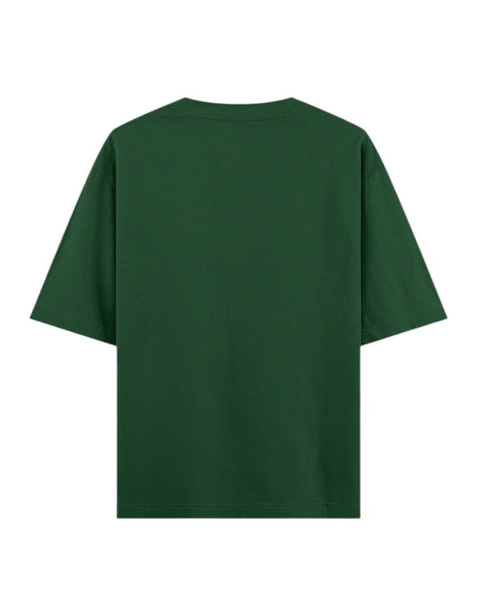 Fourthwave Unisex oversized classic t-shirt in dark green, 100% cotton with 240 GSM heavyweight fabric.