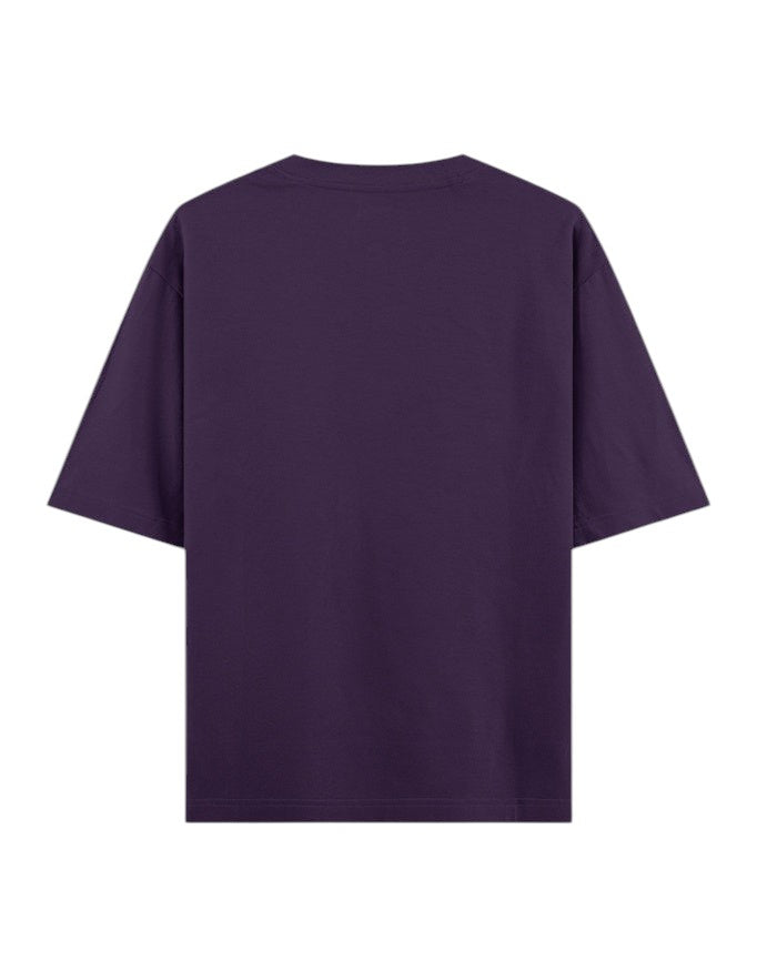 Fourthwave Unisex oversized classic t-shirt in deep purple, made from 100% cotton with a 240 GSM heavyweight fabric.