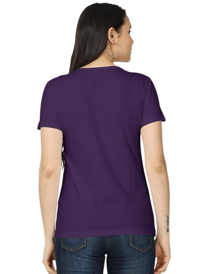 Fourthwave women's classic t-shirt in deep purple, made from 100% cotton with a regular fit.