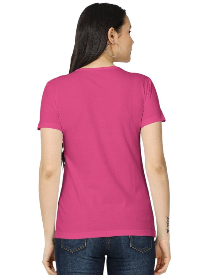 Fourthwave women's classic t-shirt in bright pink, made from 100% cotton with a regular fit.